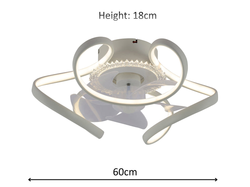 Alessi LED DC Ceiling Fan with 3CCT Dimmable LED & Remote Control - image 3