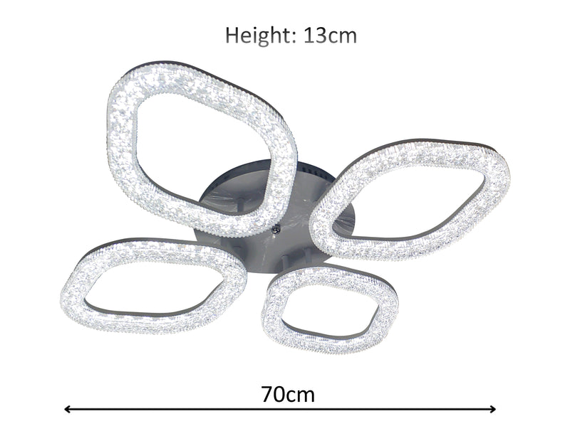 Astra 40W Tri-Colour Dimmable Ceiling Chandelier – 70 cm - image 5