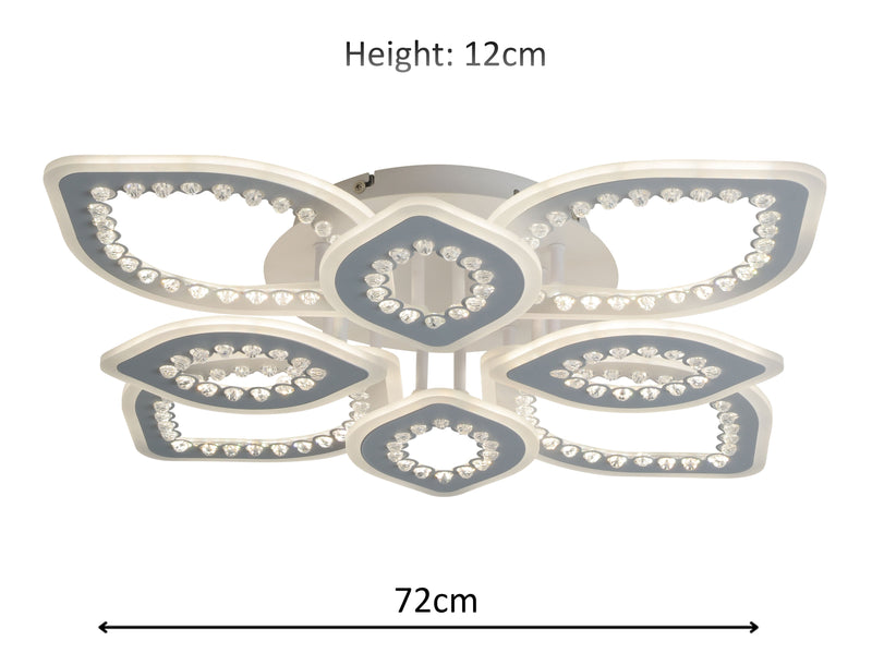 Elara 122W Tri-Colour Dimmable Ceiling Chandelier - image 5