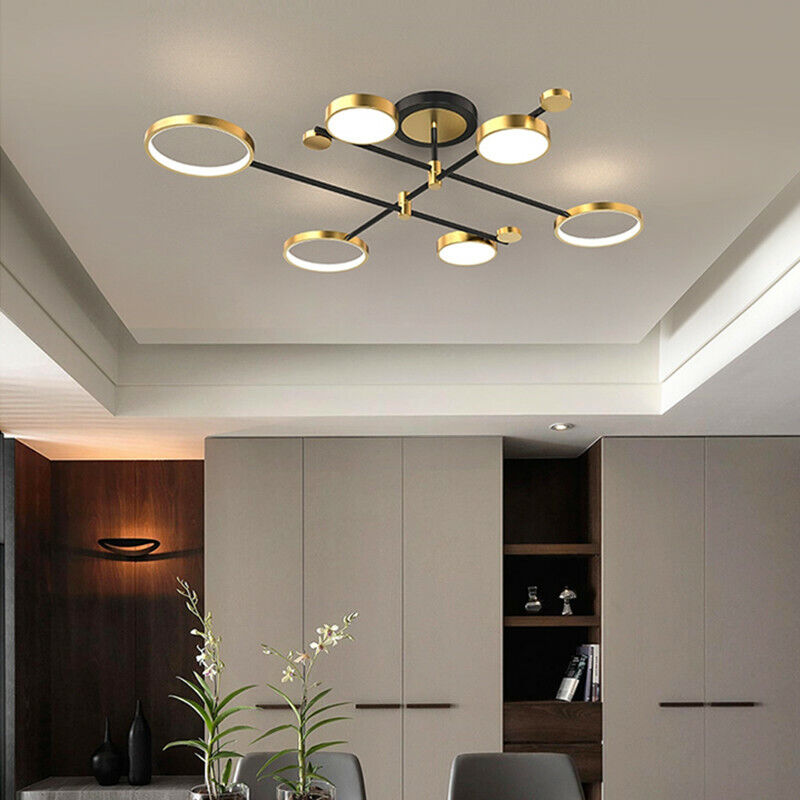 Svela 4/6 Ring Nordic Semi-Flush Ceiling Light 3CCT