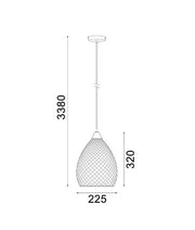CLA Lighting RICTUS ellipse pendant dimensions diagram