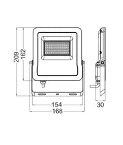 CLA Lighting SMTFLOOD 30W flood light dimensions diagram