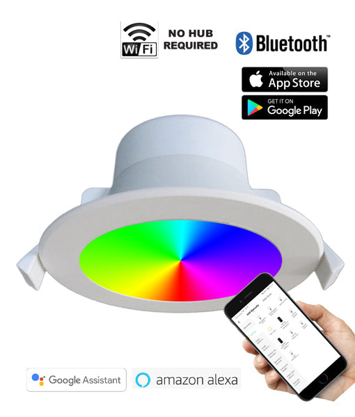 CLA Lighting SMTNOVA LED Smart White Round Dimmable Tri-CCT+RGB Downlight SMTNOVA1