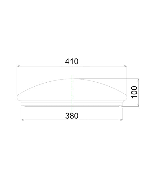 CLA Lighting SMTOYS LED Smart White Round Dimmable Tri-CCT Oyster Light dimensions diagram