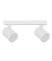 SPOT: Interior GU10 2 Lights Adjustable Bar Base Surface Mounted Spot Lights - Matte White - CLA Lighting