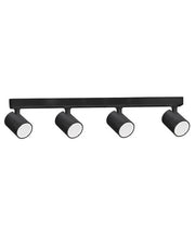 SPOT: Interior GU10 4 Lights Adjustable Bar Base Surface Mounted Spot Lights - Matte Black - CLA Lighting