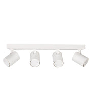 SPOT: Interior GU10 4 Lights Adjustable Bar Base Surface Mounted Spot Lights - Matte White - CLA Lighting