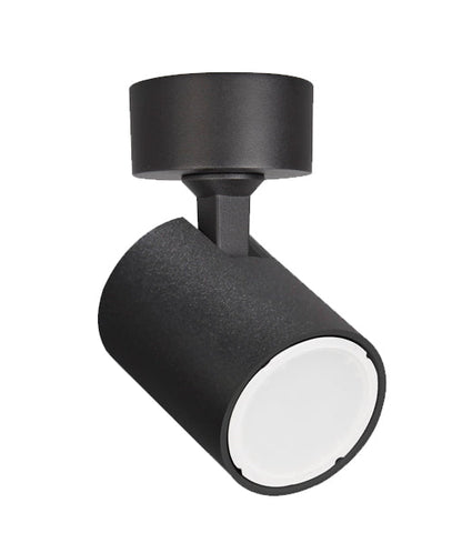 SPOT: Interior GU10 1 Light Adjustable Round Base Surface Mounted Spot Lights - Matte Black - CLA Lighting