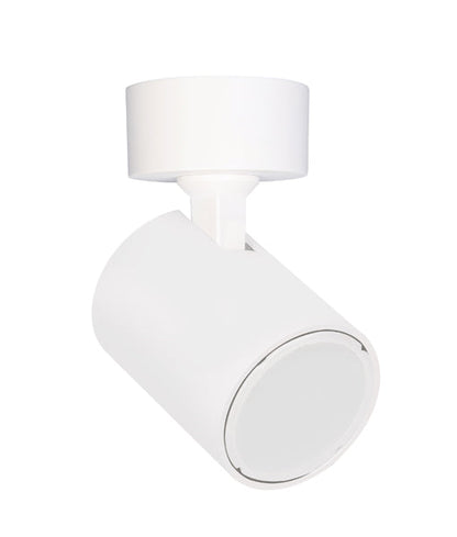 SPOT: Interior GU10 1 Light Adjustable Round Base Surface Mounted Spot Lights - Matte White - CLA Lighting
