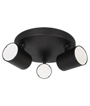 SPOT: Interior GU10 3 Lights Adjustable Round Base Surface Mounted Spot Lights - Matte Black - CLA Lighting