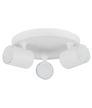 SPOT: Interior GU10 3 Lights Adjustable Round Base Surface Mounted Spot Lights - Matte White - CLA Lighting