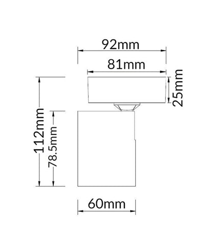 CLA Lighting SPOT-S1 dimensions diagram