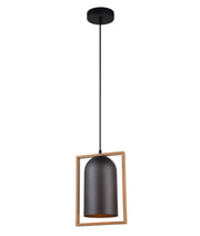 CLA Lighting SWING: Oblong Wood Frame Pendant Lights - Black