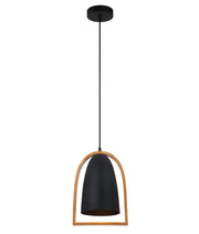 CLA Lighting SWING: Ellipse with Wood Frame Pendant Lights - Black