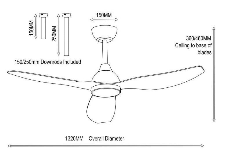 Windora Arin 52" DC Ceiling Fan with 3CCT LED Dimmable Light - image 8