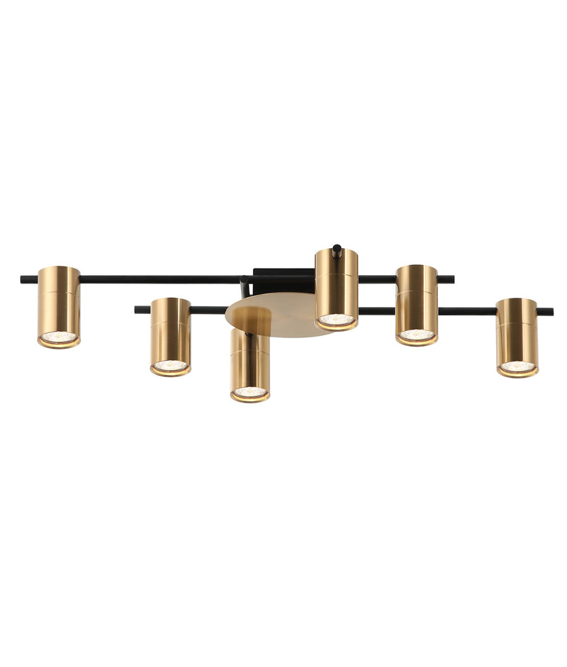CLA Lighting TACHE3 TACHE Antique Brass 6 Lights adjustable ceiling spot light