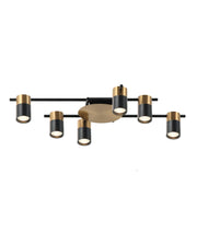 CLA Lighting TACHE6 TACHE Antique Brass / Matte Black 6 Lights adjustable ceiling spot light