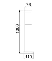 CLA Lighting TORRE 1000mm bollard dimensions diagram