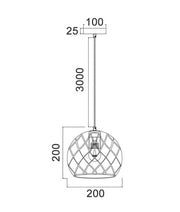 CLA Lighting TUILE small pendant light dimensions diagram