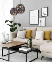 TUILE: Interior Large Embossed Tiled Iron Wine Glass Shape Pendant Lights application image - CLA Lighting