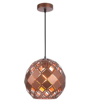 TUILE: Interior Large Embossed Tiled Iron Wine Glass Shape Pendant Lights - Coffee - CLA Lighting