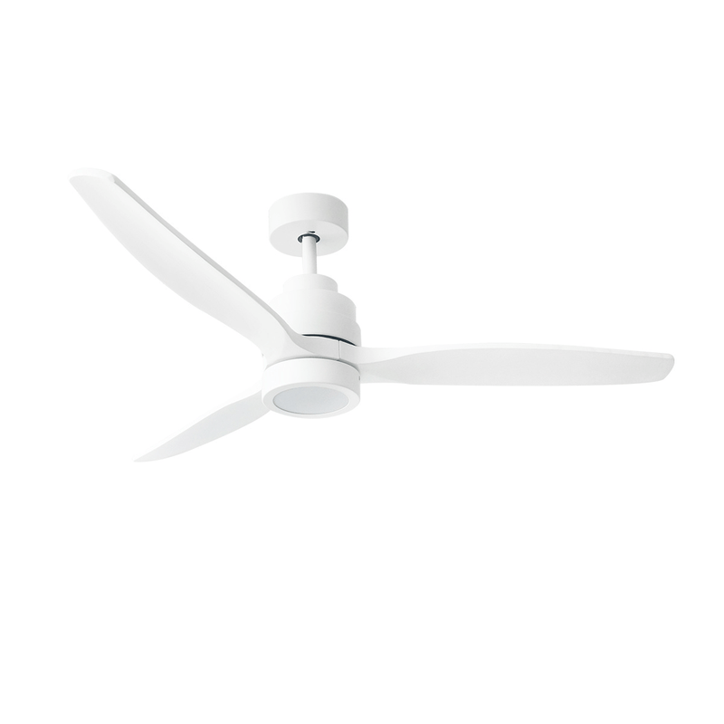 Solace 52'' DC Ceiling Fan with LED Light & Remote Timer – Red Brown / White
