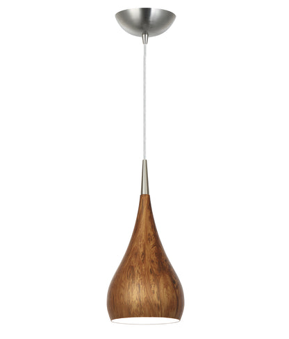 ZARA: Modern Bell Shape Pendant Lights - Burl Wood - CLA Lighting