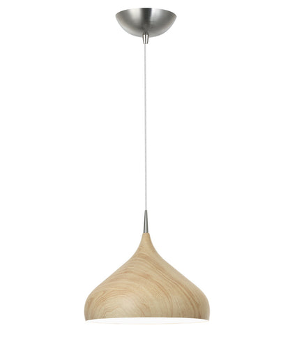 ZARA: Modern Dome Shape Pendant Lights - Oak Wood - CLA Lighting