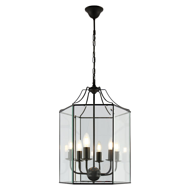 Cougar Lighting Arcadia 6LT Pendant - Black - ARCA6PBLK
