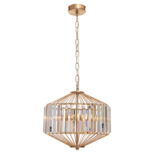 Cougar Lighting Arzano Crystal Pendant Gold 3 Light ARZA3PGLD