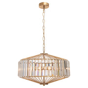 Cougar Lighting Arzano Crystal Pendant Gold 5 Light ARZA5PGLD
