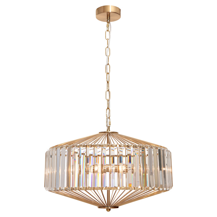 Cougar Lighting Arzano Crystal Pendant Gold 5 Light ARZA5PGLD