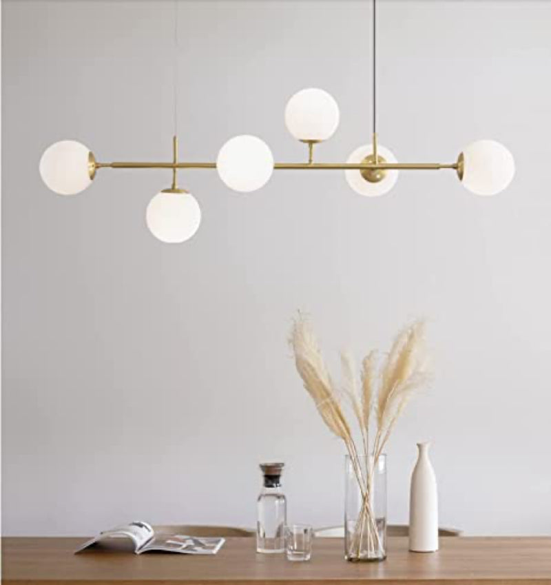 Modern Sputnik Chandelier 6-Light 125cm White Cover Ceiling CL-SPC6