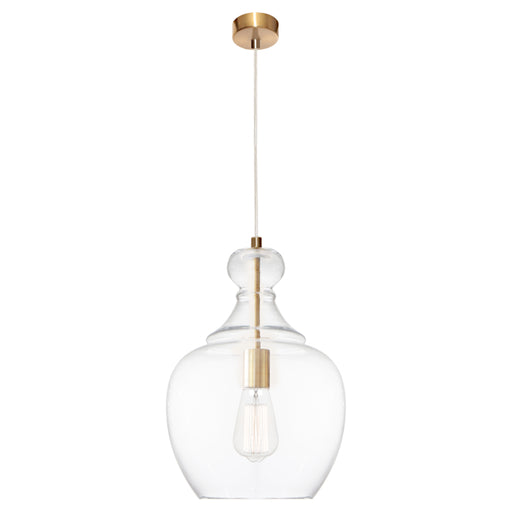 Cougar Lighting Bellac 1LT Pendant - Gold / Clear Glass - BELL1PGLD - Cougar Lighting