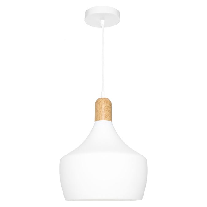 Cougar Lighting Bevo 1lt Pendant White - BEVO1PWHT