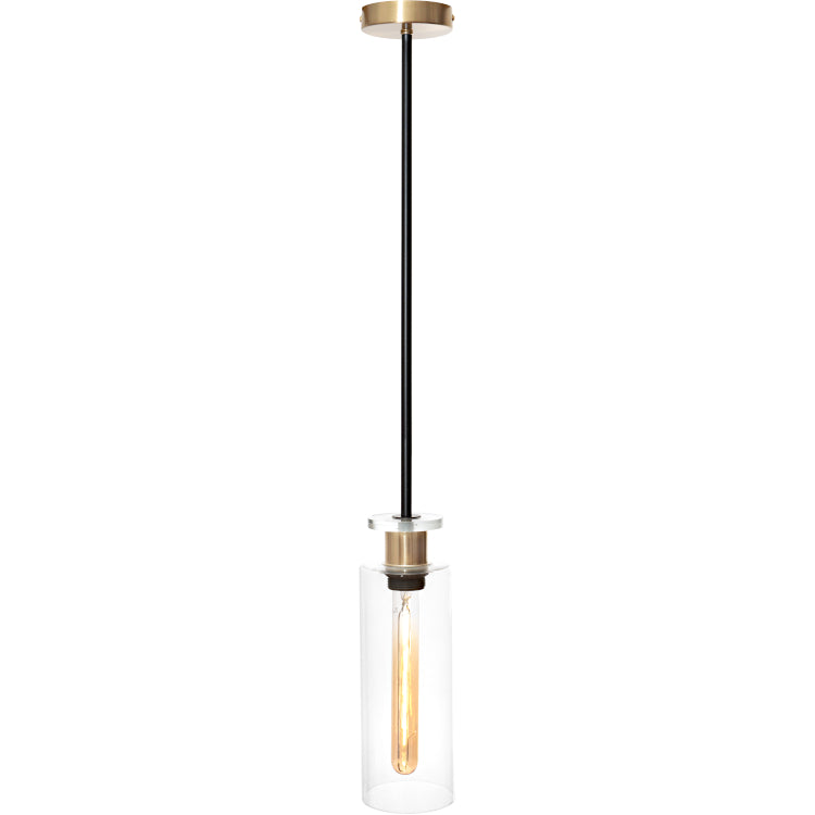 Cougar Lighting Bourne 1 Light Pendant Black Gold