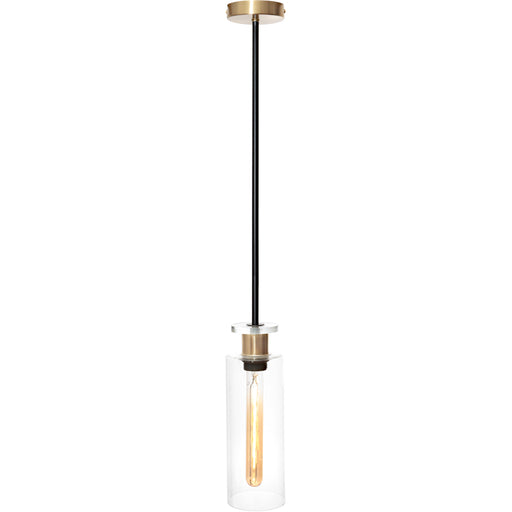 Cougar Lighting Bourne 1 Light Pendant Black Gold