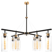 Cougar Lighting Bourne 8 Light Pendant Black Gold