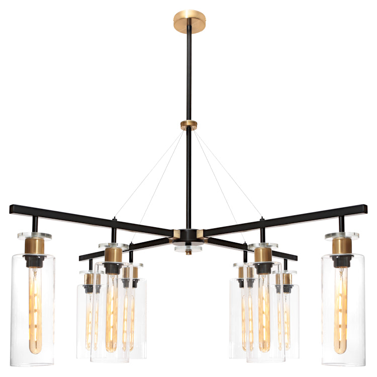 Cougar Lighting Bourne 8 Light Pendant Black Gold