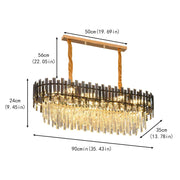 Noelle 8-Light Linear Crystal Chandelier – 90cm - image 6