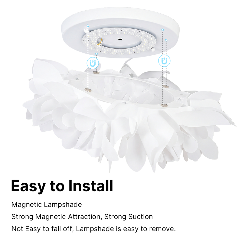 52cm Cream Cloud Petal LED Ceiling Light Modern Minimalist Chandelier CL-CFL52