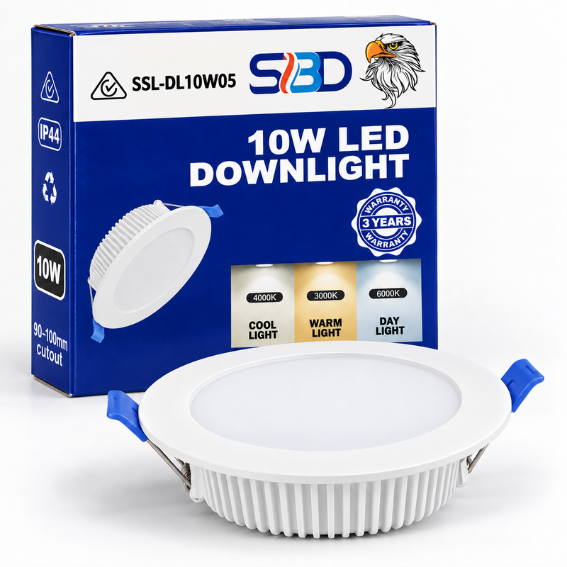 SBD 10W LED Downlight 90-100mm Cutout