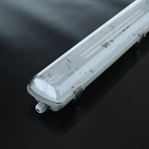 Flexon 36W 1200mm IP65 LED Twin Tri-Proof Batten Light 6500K DIY with 1.5 m AU Plug - Pack of 6