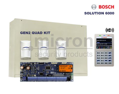 Bosch 6000 Dialler CC610P + 1 x SCP737 WIFI Keypad+ 3 Bosch ISC-BPQ2-W12 Blue Line Gen 2  QUAD