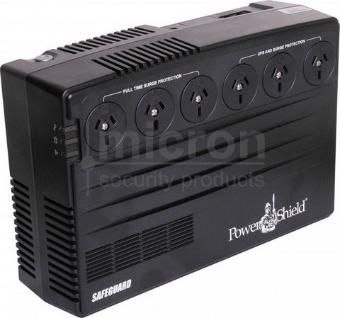 Micron Power Shield 750VA Safe Guard Series UPS. Inc 1 x 12V 9ah Battery