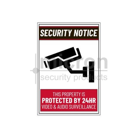 Micron C.C.T.V Warning Corflute Signs 200mm W x 295mm H