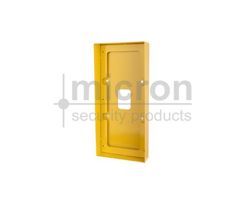 Micron Apartment Intercom YELLOW Surface Box To Fit Bollard. 170mm Wide x 400mm Height