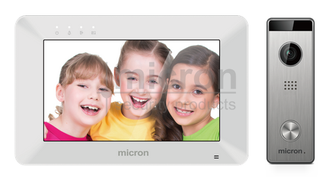 Micron Residential 4 Wire Intercom Kit WiFi Touch Screen Supplied With 15VDC Plug Pack