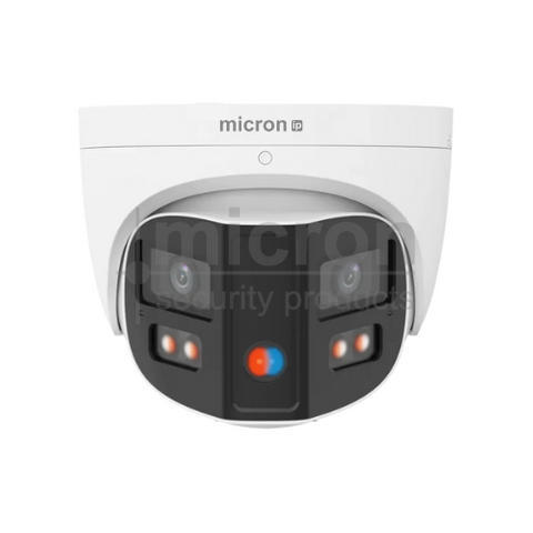 Micron 8MP 180  TriGuard Turret 2.8mm Lens. Light Hunter With Active Deterrent Red+Blue Lights and Speaker
