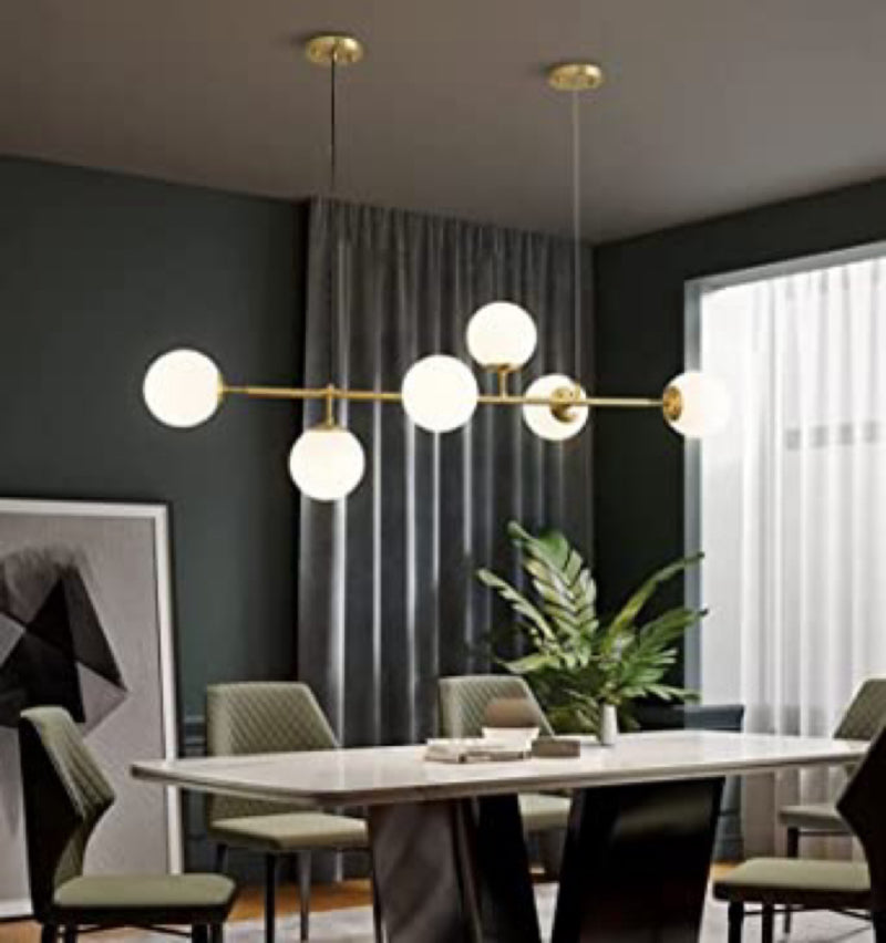 Modern Sputnik Chandelier 6-Light 125cm White Cover Ceiling CL-SPC6